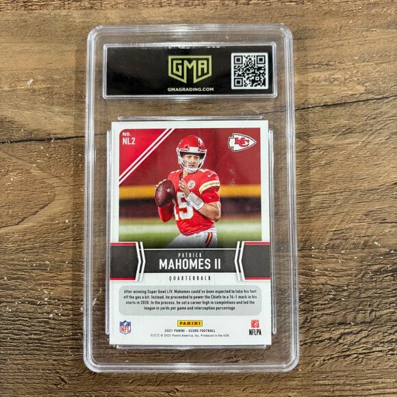 2021 Panini Score #NL2 PATRICK MAHOMES II Next Level Stats GMA 9 - Picture 2 of 2